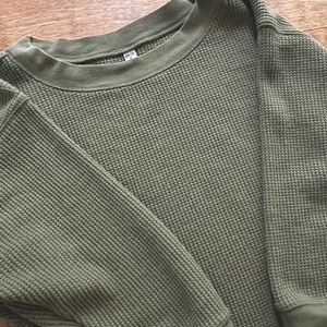 Olive Green ribbed comfy Uniqlo too
